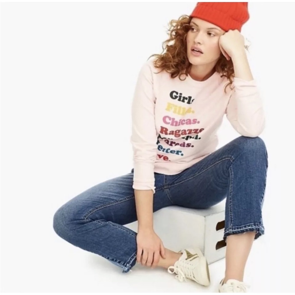 J. Crew Pink Graphic Sweatshirt